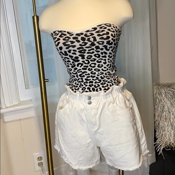 Leopard knit tube top, size XS - Picture 2 of 6